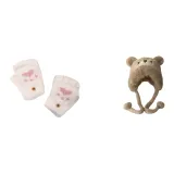 Белый кот Paw + Бежевый медвежонок