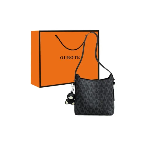 OUBOTE Синтетическая кожа Ведрообразные сумки Сумки через плечо Сумка через плечо Стандартная Женская Экстрим Найт Черный