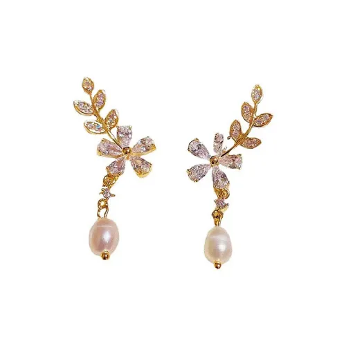 LIANGCAI Сплав Искусственная жемчужина Серьги-гвоздики Женские