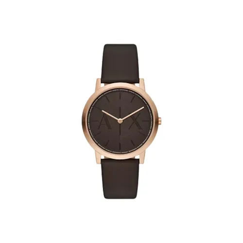 ARMANI EXCHANGEAE Men's Watches Кварцевый механизм Кожаный ремешок 40 мм Коричневый циферблат