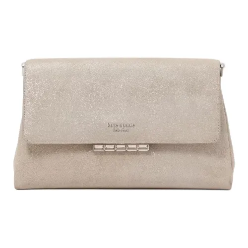 Kate Spade Блестящая замша клатч через плечо женский серебряный