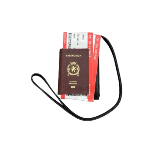 Balenciaga Телячья кожа Держатель для паспорта Мужской Бордовый