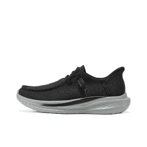 Skechers SLADE Низкий Топ Casual Мужской Черный Серый