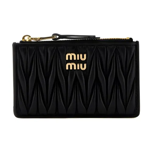 MIU MIU Кожа Держатель для карт Женские Черный