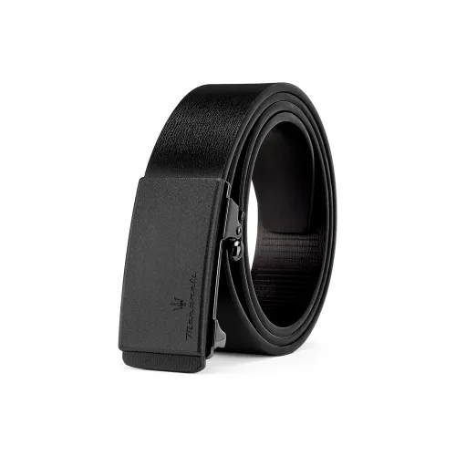 Maserati Ремни из коровьей кожи мужской черный ширина 3,4 см