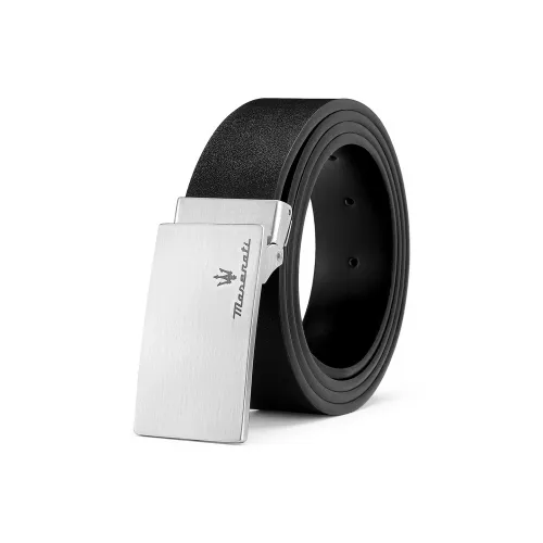 Maserati Ремни из коровьей кожи Мужской Черный Ширина 3,4CM