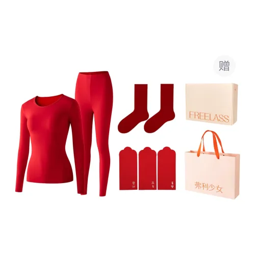 FREELASS Year of the Dragon series Термический комплект Женские хлопковые носки Красный конверт 4 штуки Набор Красный
