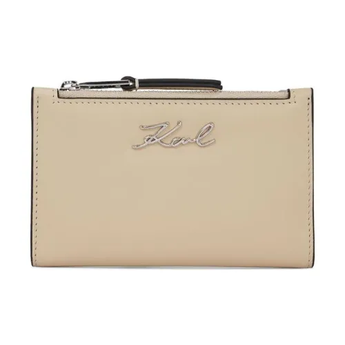 KARL LAGERFELD Кожа Кошелек Женские Бежевый