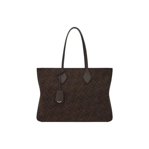 Ferragamo Ткань Тоут Сумка Сумка для покупок Сумка Сумка через плечо Большая Женская Кофейная