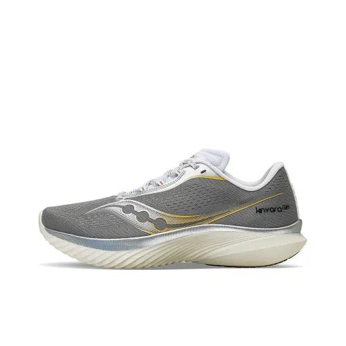 Saucony Kinvara 15 Противоскользящий Устойчивый к истиранию Низкий Топ Повседневные Беговые кроссовки Мужские Серебряные