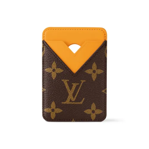 LOUIS VUITTON Холст и кожа Держатель для карт Женские Шафраново-желтый