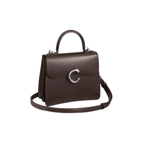 Cartier Panthère De Cartier Телячья кожа Сумка через плечо Сумка Маленькая Женская Коричневая