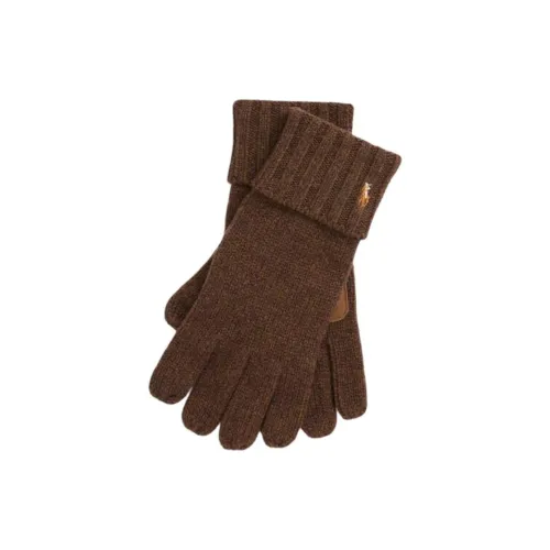 Polo Ralph Lauren Шерсть Овчина Вязаные перчатки Унисекс Коричневый