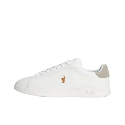 Polo Ralph Lauren Hrt Crt Ii Low Скейтборд Кроссовки Мужские Белые