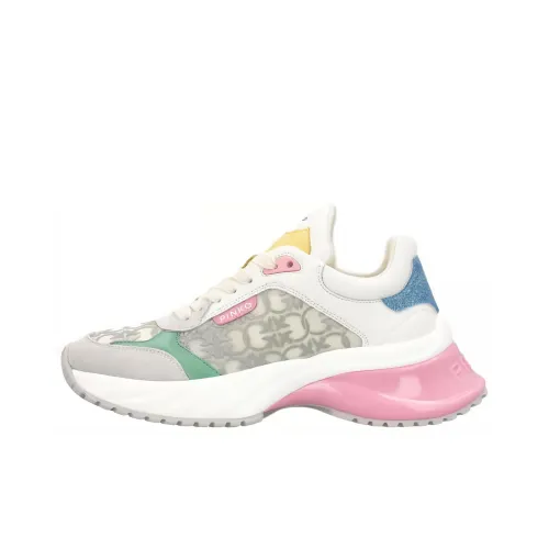 PINKO Love Birds series Низкий топ Casual Женский Белый Розовый