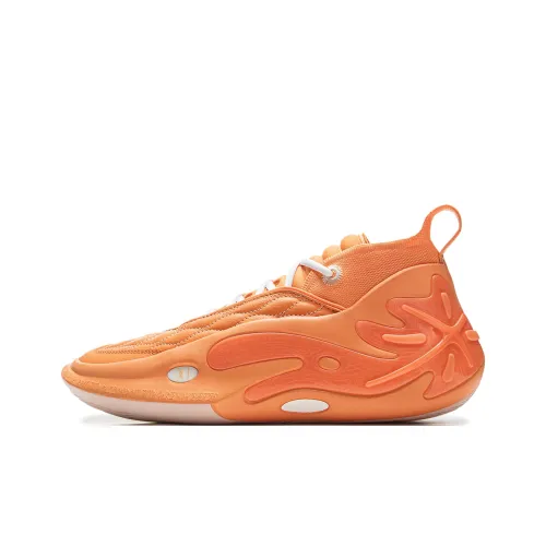 LINING Wow11 Амортизация Легкий Отскок MID Топ Баскетбольные кроссовки Мужской Cloud Satin Orange