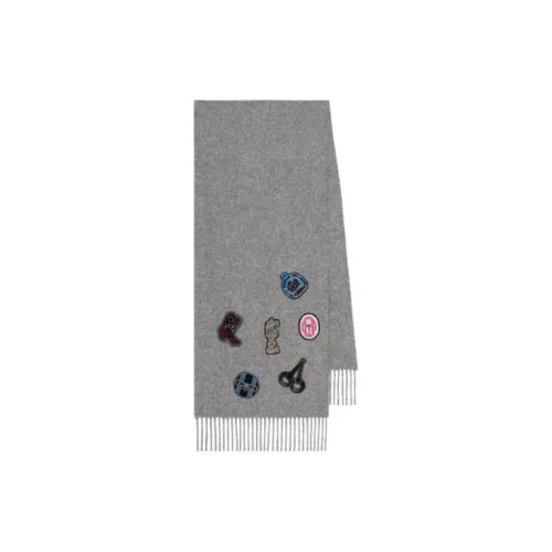 HERMES Кашемир Палантины Женские Серый