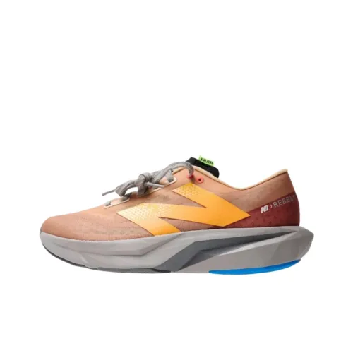 Action Bronson x New Balance Rebel V4 Low Топ Беговые кроссовки Мужские Розовые Оранжевые