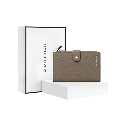 Simvay Clos Коровья кожа с синтетической кожей Кошелек Женские Слоновой серый Черный