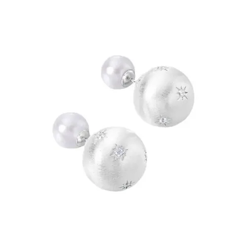 CARAT'S DIARY Искусственный жемчуг сплав серьги-гвоздики женские