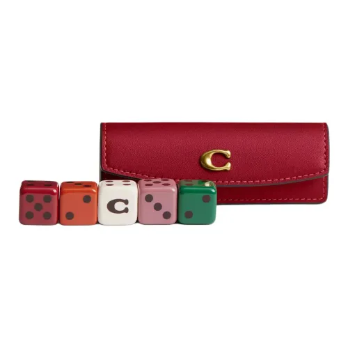 COACH Кожа Путешествие Сумка для хранения Мини Унисекс RUBY RED
