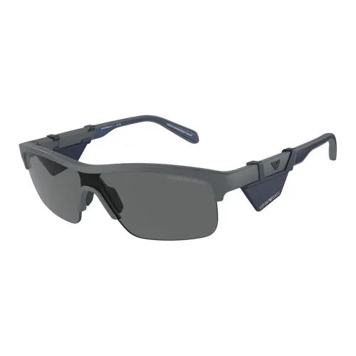 EMPORIO ARMANI Вакуумно-формованные Нерегулярные Солнцезащитные Очки Мужские Серые