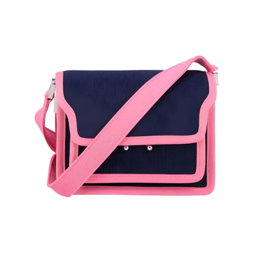 MARNI Кожа Аккордеонная Сумка Сумка через плечо Сумка на плечо Женская Розовая и Синяя