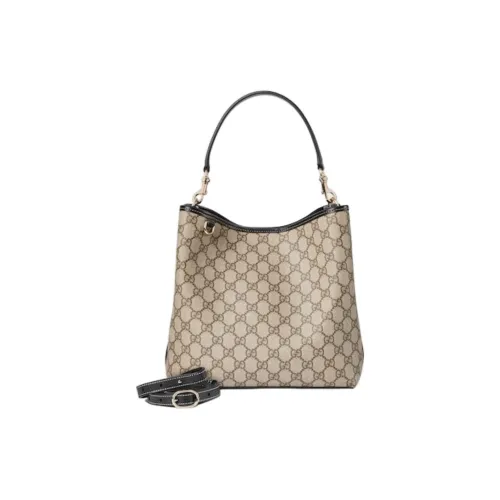 GUCCI Покрытие Ткань Сумка через плечо Маленькая Женская Бежевая и Темно-Коричневая