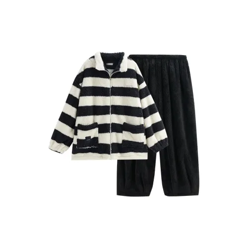 Same Language Пижамный комплект Женский Белый Черный