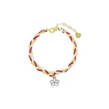 Красный и белый плетеный браслет из веревки