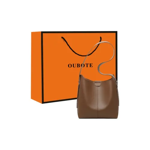 OUBOTE Сумка через плечо из коровьей кожи женская кофейного цвета