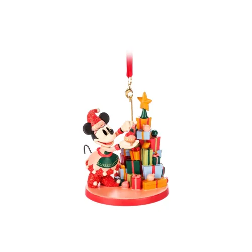 Disney Store Disney Store Christmas Series Minnie Mouse Наклейка Mickey Mouse Украшение Festive ATMOSPHERE Мерч по IP