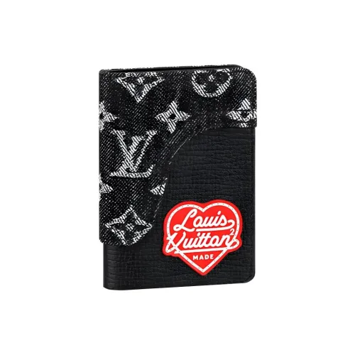 LOUIS VUITTON Nigo Collaboration Denim Wallet Card Holder Men's Black