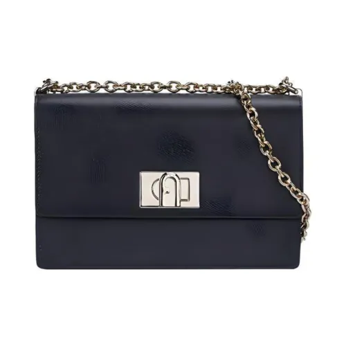 Furla Логотип бренда Сумка через плечо Стандартная Женская Черная