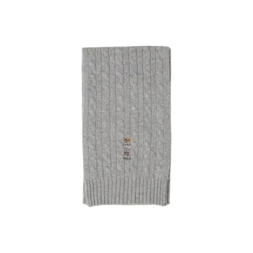 Polo Ralph Lauren Шерсть Кашемир Вязаные Шарфы Унисекс Серый