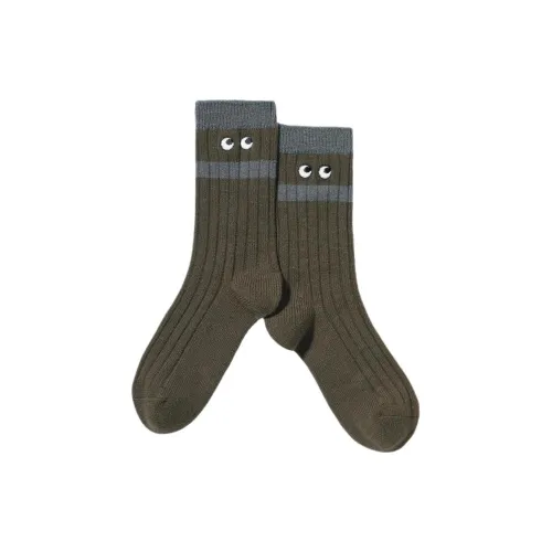 UNIQLO Anya Hindmarch Co Бренд Носки до щиколотки Женские Оливковый