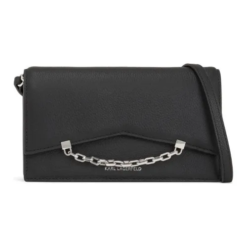 Сумка через плечо из кожи Karl Lagerfeld женская черная