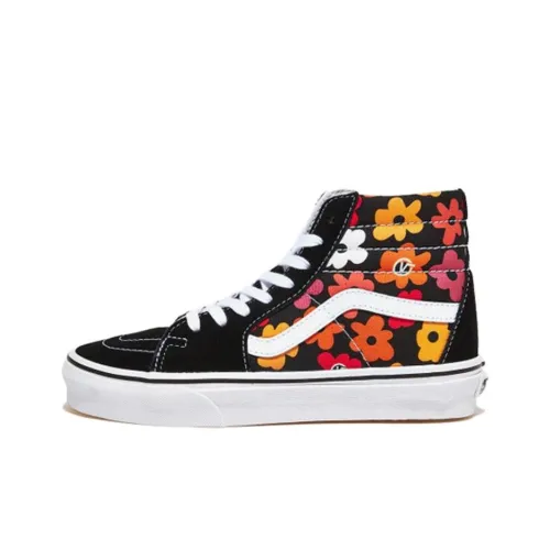 VANS SK8 HI Высокие Кроссовки для скейтбординга Женские Черный Белый