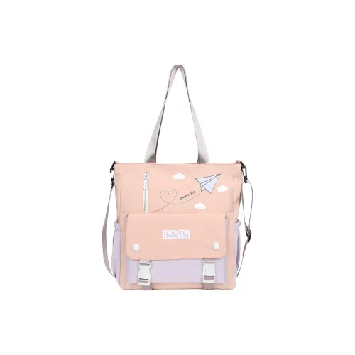 Worm's Home Композитная ткань Сумка через плечо Женская Фиолетовая Розовая Экрю