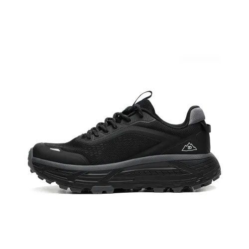 Meixi Slip-resistant Low Top Беговые кроссовки Мужские Черные