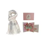 Бежевый + 3D-эффект Розовая поздравительная открытка + конверт