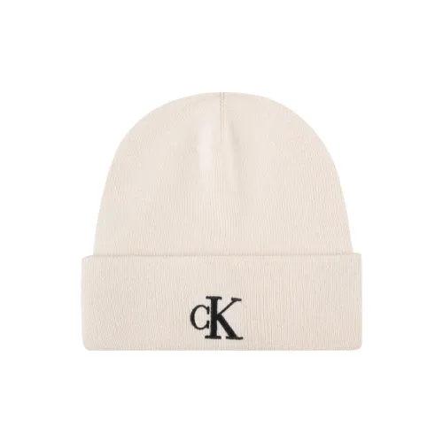 CALVIN KLEIN Хлопок Шапки-бини Унисекс Айвори
