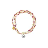 Красный и белый складной браслет-шнурок