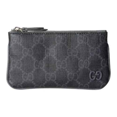 GUCCI Canvas Key Pouch Canvas Bag Unisex Gray GUCCI Canvas Key Pouch Холщовая сумка Унисекс Серый