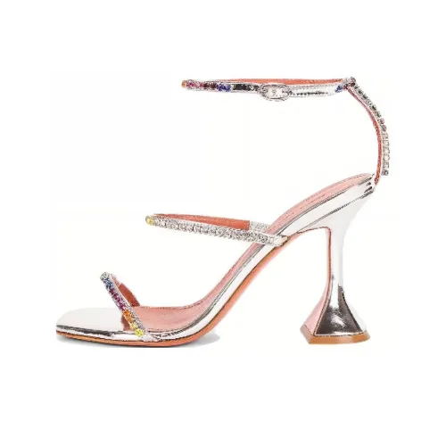 AMINA MUADDI One Ремешок Сандалии 9 см Женские Серебряные