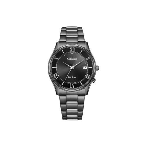 CITIZEN Eco Drive Series Светильник Кварцевый механизм Нержавеющая сталь Ремешок Часы Унисекс Черный циферблат