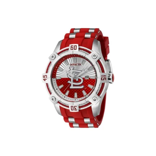 INVICTA Мужские часы Кварцевый механизм Силиконовый ремешок из нержавеющей стали 52 мм Серебристый циферблат