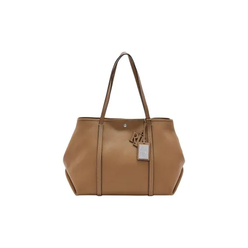 LAUREN RALPH LAUREN Кожа Тоут Сумка Сумка для покупок Сумка Большая Женская Верблюжий Коричневый