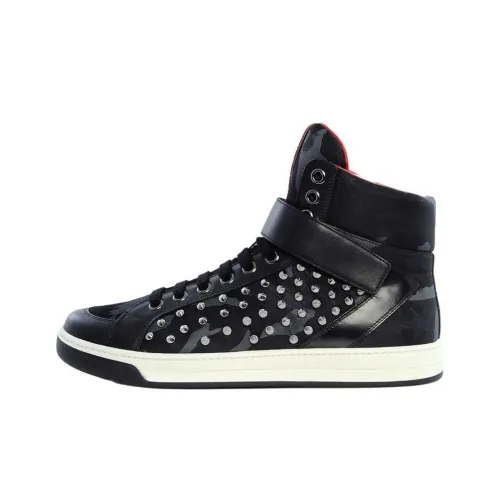 PRADA Высокие Кроссовки для скейтбординга Мужские Черные