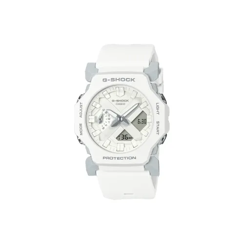CASIO GA 2300 Collection Кварцевый механизм Смольный ремешок Часы унисекс Белый циферблат